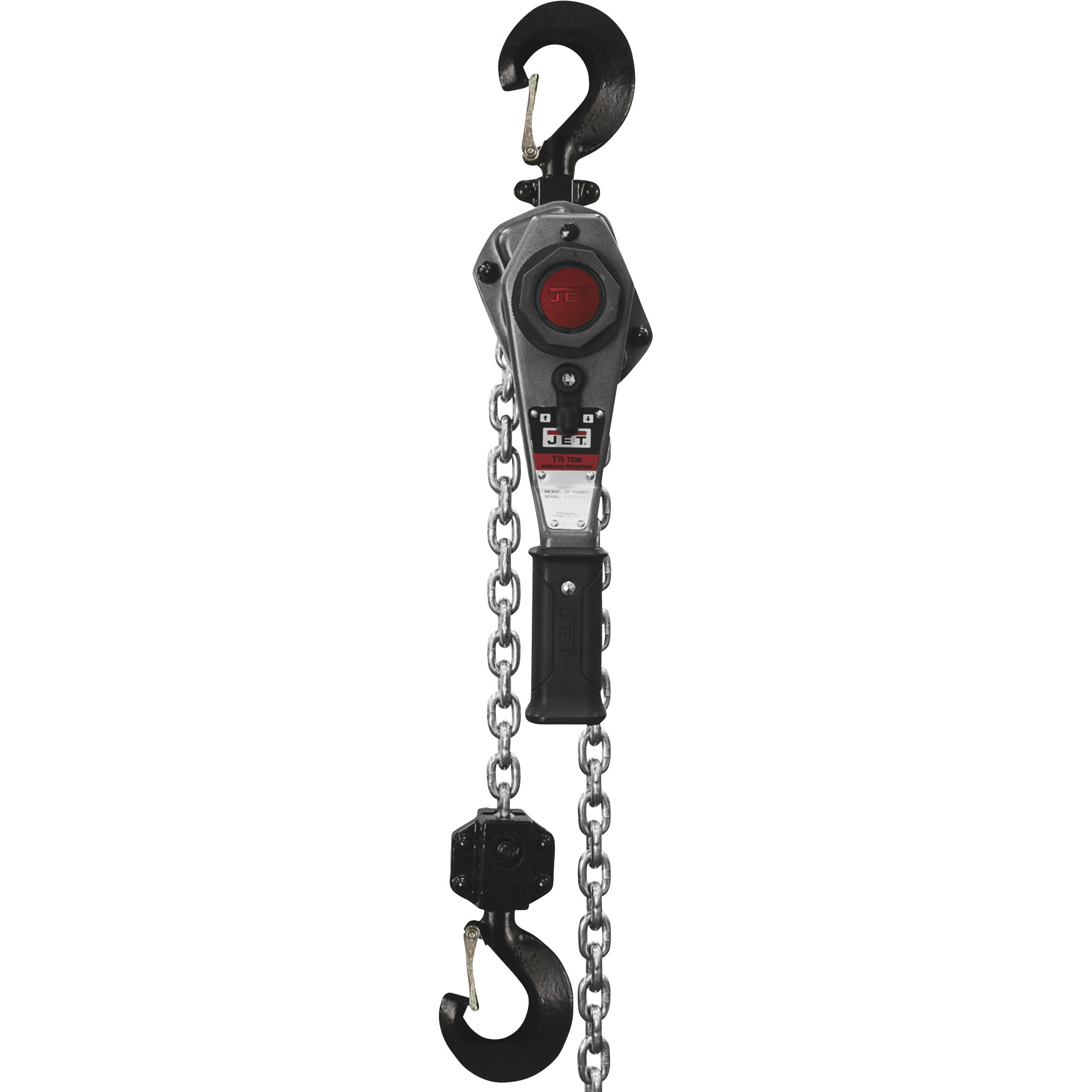 JET JLH Manual Lever Chain Hoist,1 1/2-Ton Capacity, 5ft. Lift, Model# JLH-150-5PSH